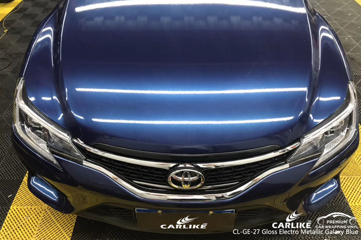 CARLIKE CL-GE-27 gloss electro metallic galaxy blue car wrap vinyl for Toyota