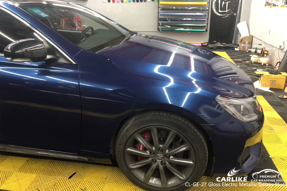 CARLIKE CL-GE-27 gloss electro metallic galaxy blue car wrap vinyl for Toyota
