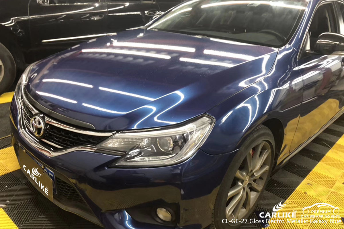 CARLIKE CL-GE-27 gloss electro metallic galaxy blue car wrap vinyl for Toyota