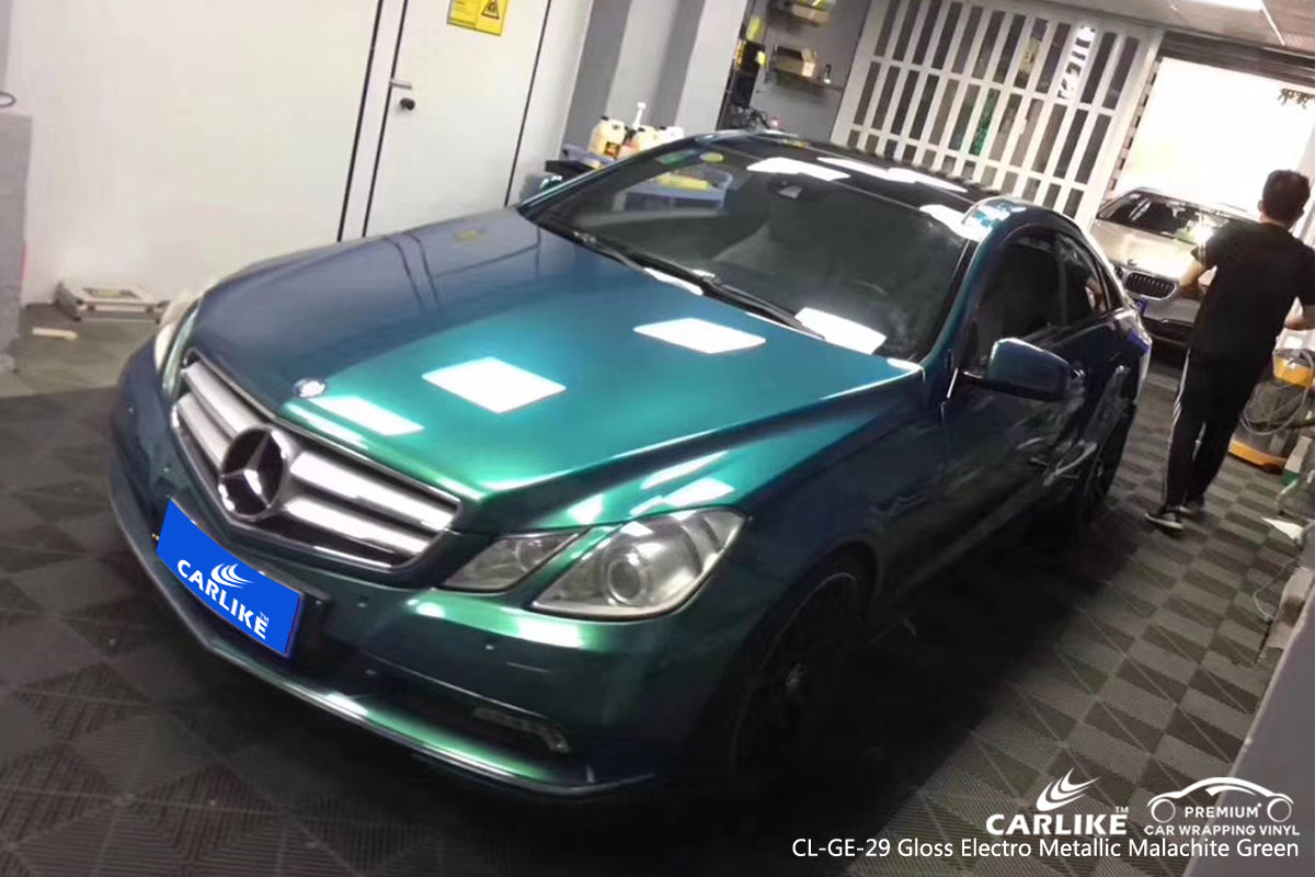 CARLIKE CL-GE-29 gloss electro metallic malachite green car wrap vinyl for Mercedes-Benz