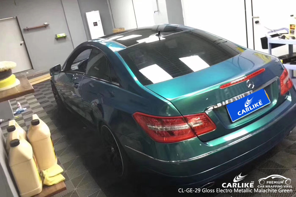 CARLIKE CL-GE-29 gloss electro metallic malachite green car wrap vinyl for Mercedes-Benz
