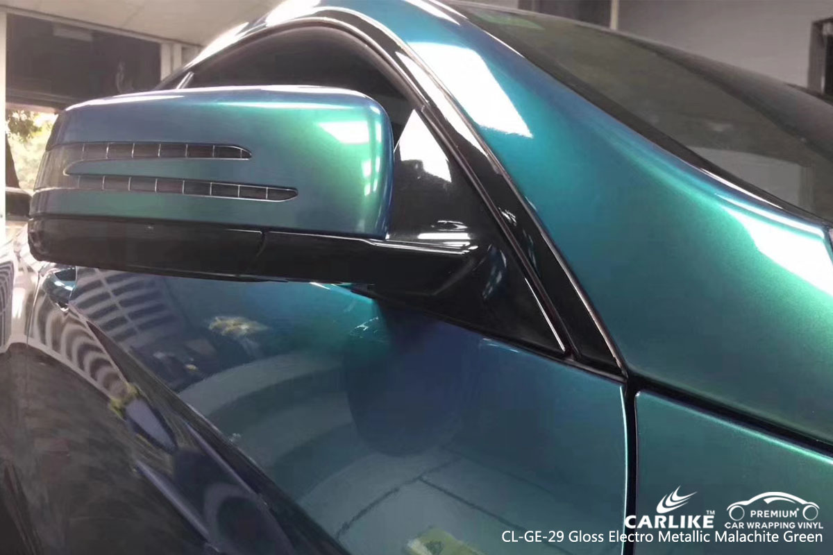 CARLIKE CL-GE-29 gloss electro metallic malachite green car wrap vinyl for Mercedes-Benz