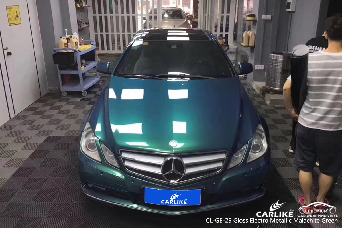 CARLIKE CL-GE-29 gloss electro metallic malachite green car wrap vinyl for Mercedes-Benz