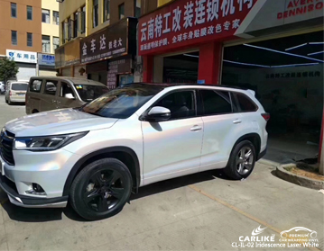CARLIKE CL-IL-02 Yanardönerlik lazer beyaz araba sarma vinil Toyota için