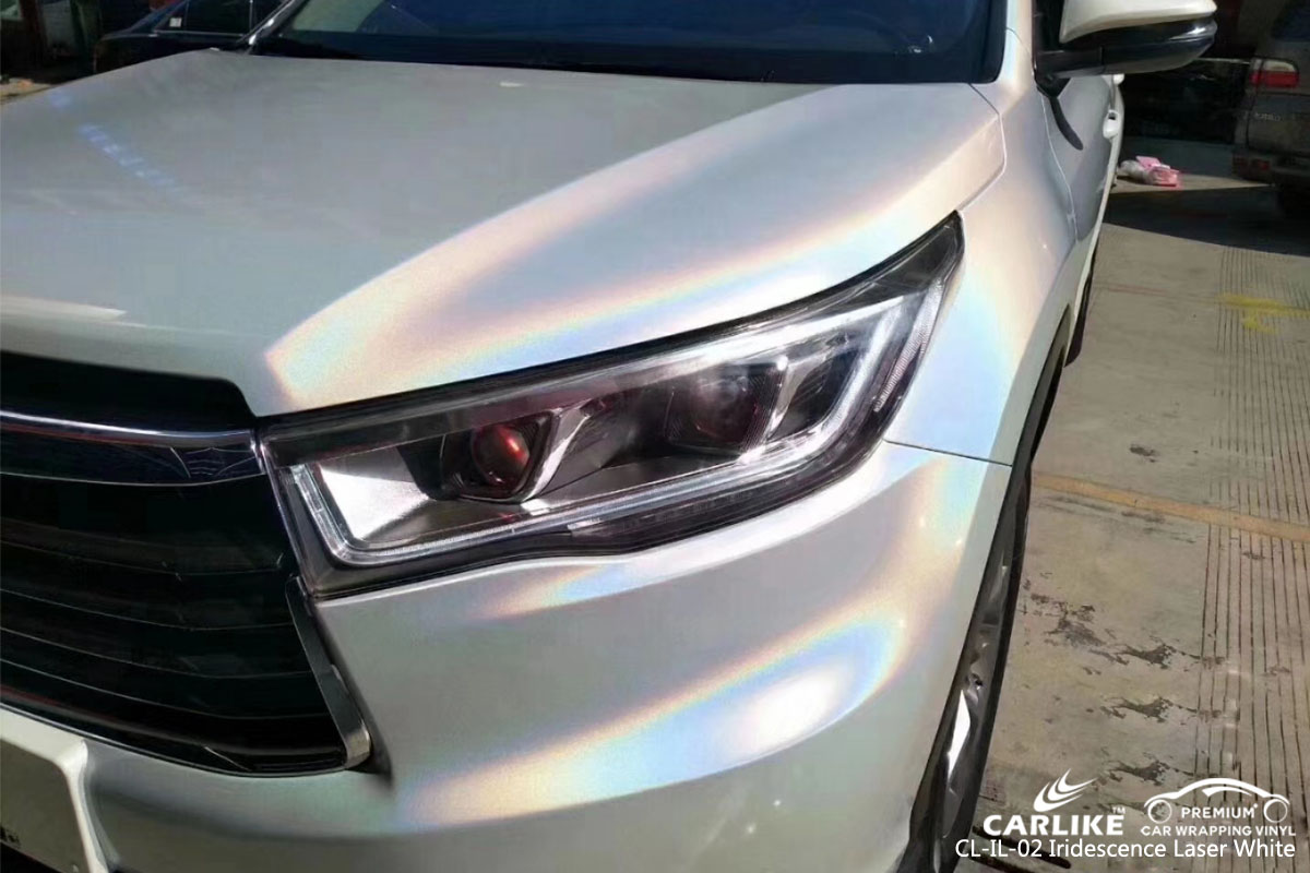 CLIL02 iridescence laser white vinyl car wrap adelaide for Toyota SINO VINYL