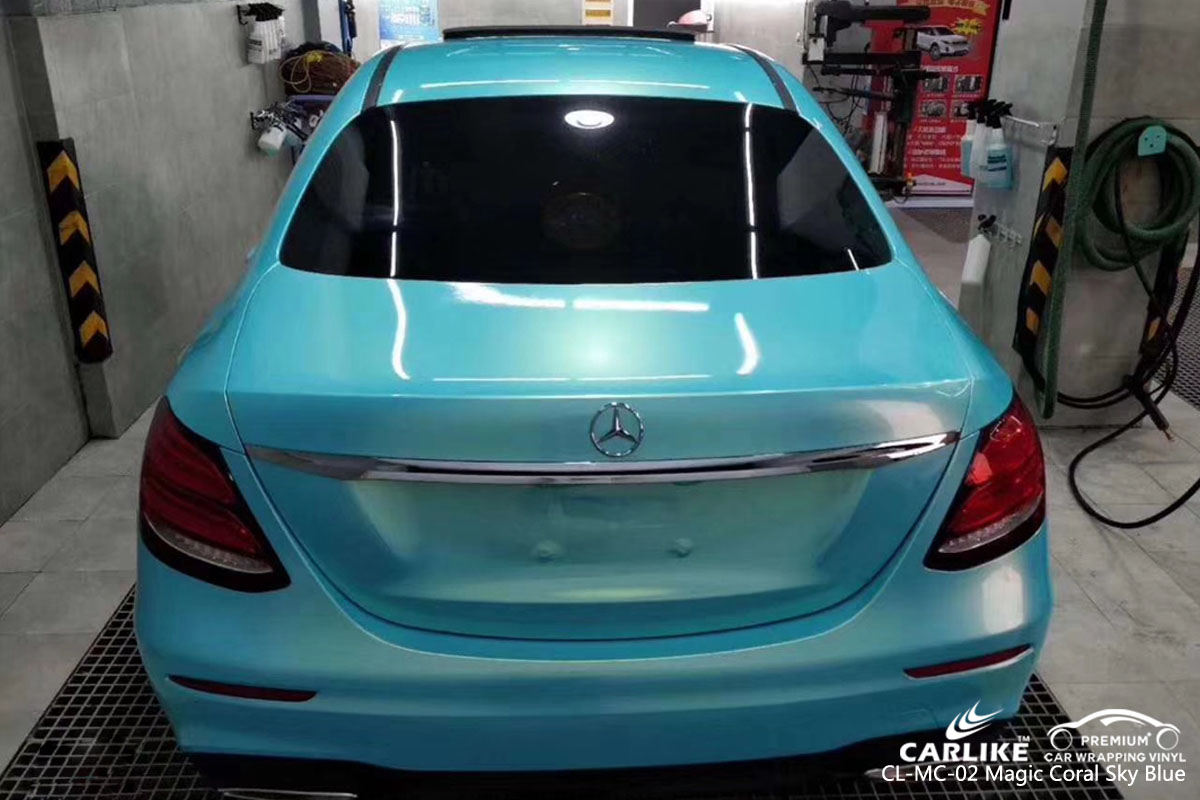 CARLIKE CL-MC-02 magic coral sky blue car wrapping vinyl for Mercedes-Benz