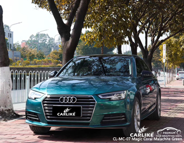 CL-MC-07 Vinilo envolvente mágico coral malaquita verde para Audi