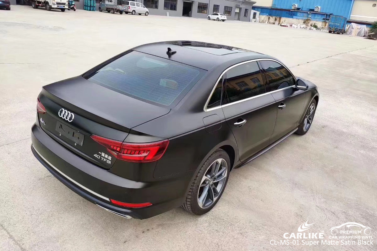 CARLIKE CL-MS-01 super matte satin black car wrap vinyl for Audi