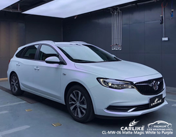 CARLIKE CL-MW-06 Buick için mat sihirli beyaz için mor araba sarma vinil