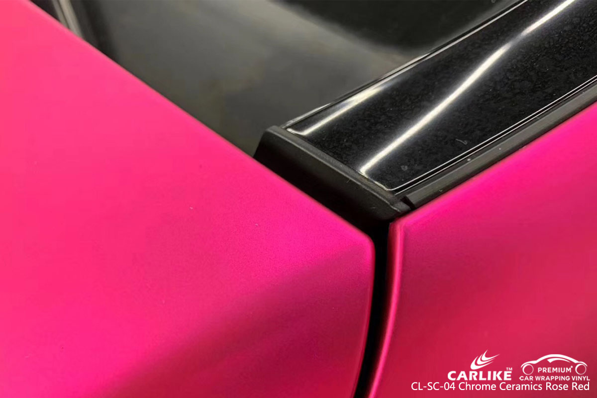 CARLIKE CL-SC-04 chrome ceramics rose red car wrap vinyl for Mercedes-Benz
