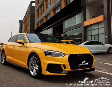 CL-SV-16 vinile auto super lucida color giallo scuro per Audi