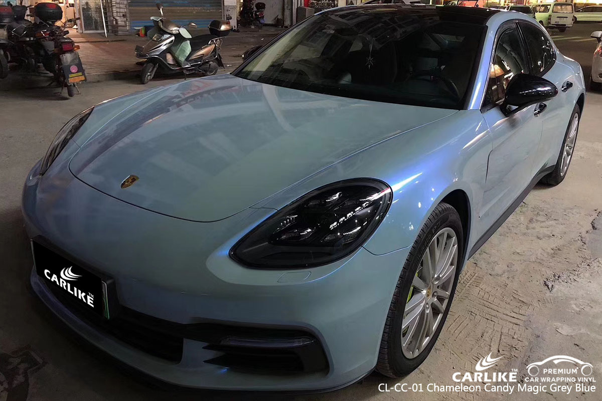 CL-CC-01 camaleón candy magic grey blue blue car wrap vinilo para Porsche