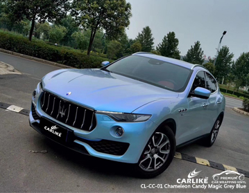 CL-CC-01 Chamäleonsüßigkeit magisches graues blaues Auto-Verpackungsvinyl für Maserati