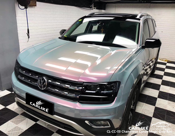 CL-CC-03 الحرباء حلوى السحر الرمادي سيارة التفاف الفينيل لفولكس واجن