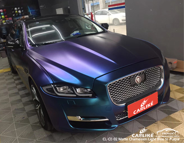 CL-CE-02 mattes Chamäleon hellblau bis lila Car Wrap Vinyl für Jaguar