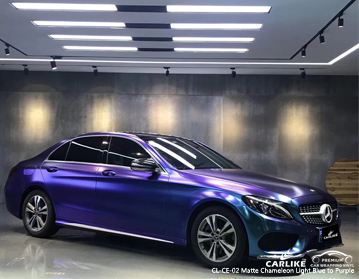 CARLIKE CL-CE-02 mat bukalemun açık mavi mor araba şal vinil Mercedes-Benz