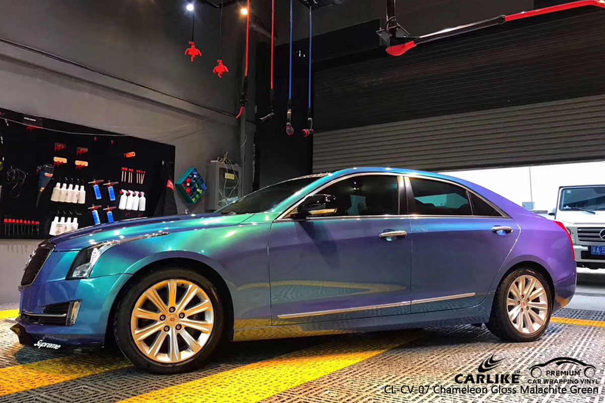 CARLIKE CL-CV-07 chameleon gloss malachite green car wrap vinyl for Cadillac