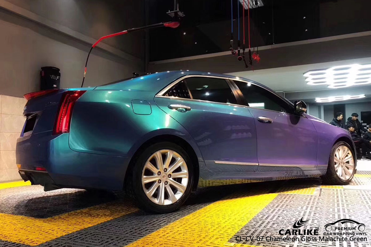 CARLIKE CL-CV-07 chameleon gloss malachite green car wrap vinyl for Cadillac