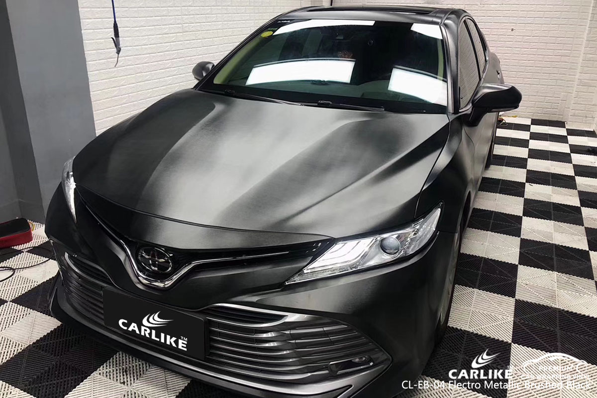 CARLIKE CL-EB-04 electro metallic brushed black car wrap vinyl for Toyota