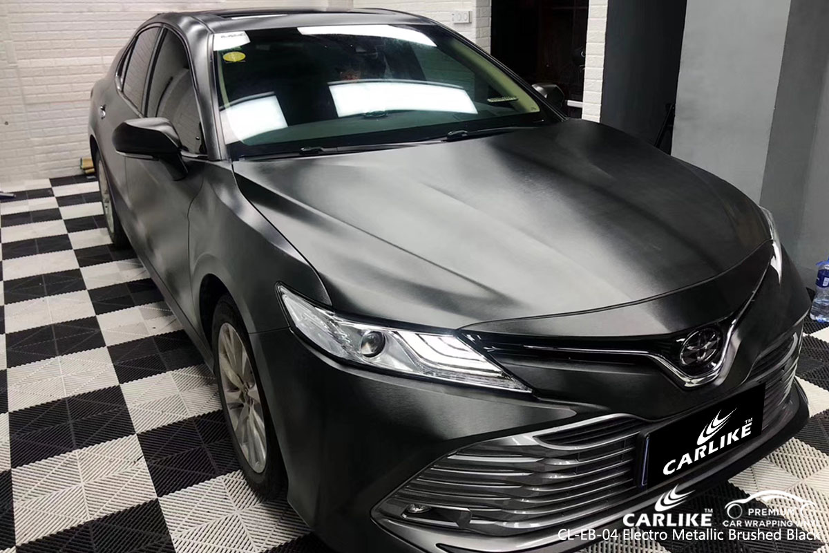 CARLIKE CL-EB-04 electro metallic brushed black car wrap vinyl for Toyota