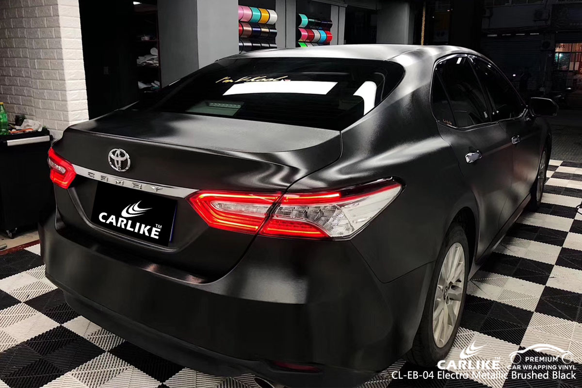 CARLIKE CL-EB-04 electro metallic brushed black car wrap vinyl for Toyota