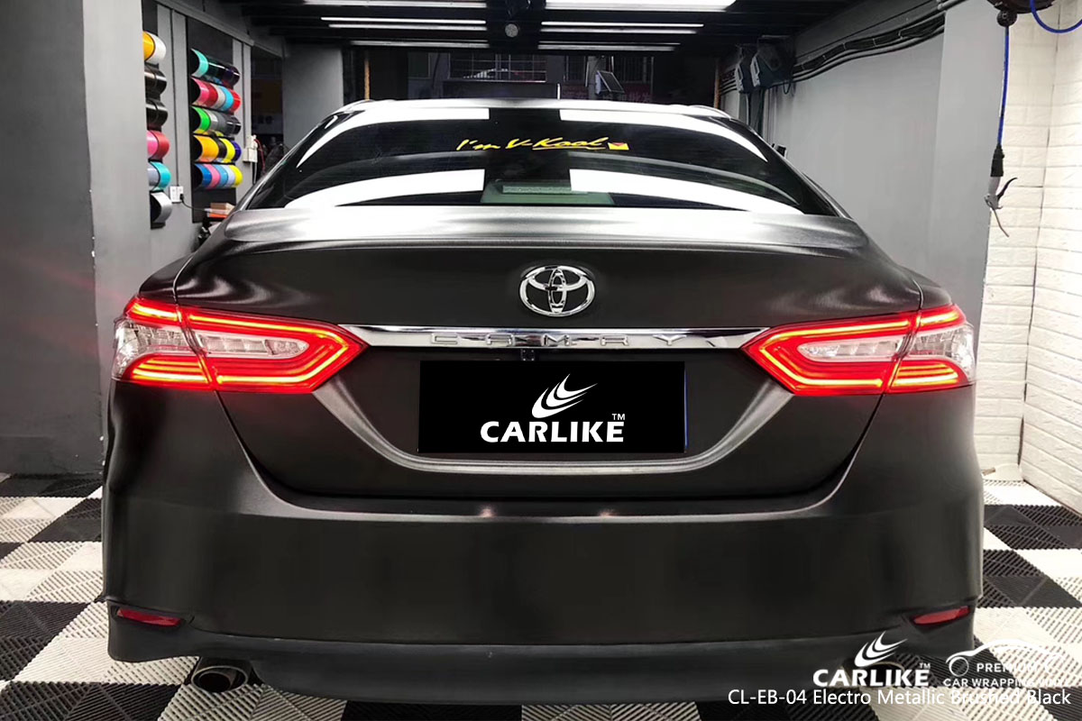CARLIKE CL-EB-04 electro metallic brushed black car wrap vinyl for Toyota
