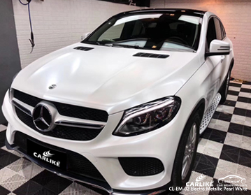 CL-EM-02 الكهربائية التفاف لؤلؤة بيضاء سيارة الفينيل التفاف لمرسيدس بنز