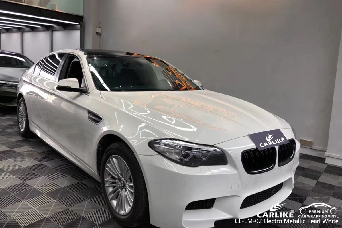 CARLILE CL-EM-02 electro metallic pearl white car wrap vinyl for BMW