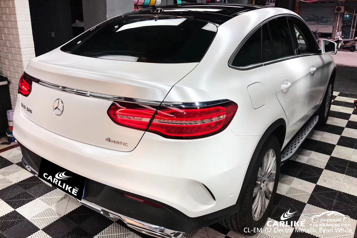 CARLIKE CL-EM-02 electro metallic pearl white car wrap vinyl for Mercedes-Benznz