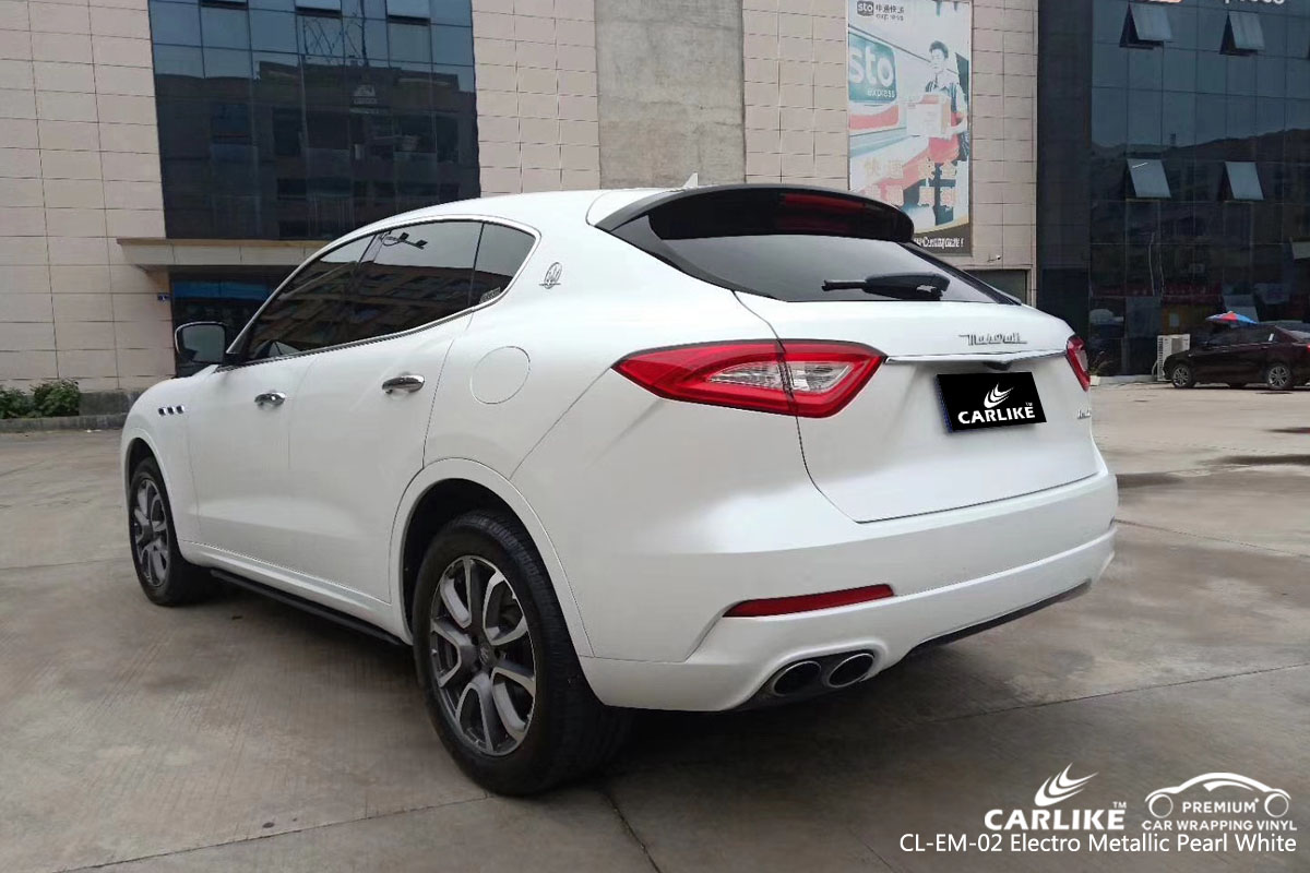 CARLIKE CL-EM-02 electro metallic pearl white car wrap vinyl for Maserati