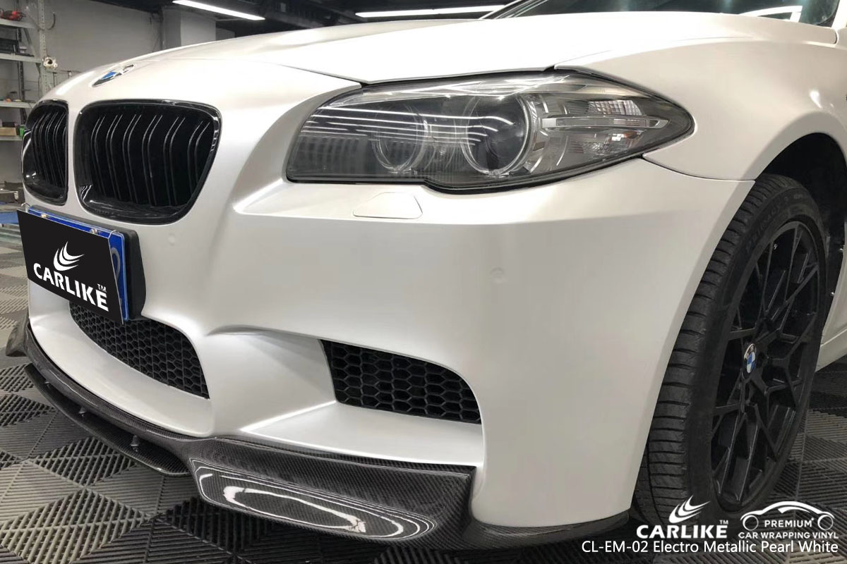 CARLILE CL-EM-02 electro metallic pearl white car wrap vinyl for BMW