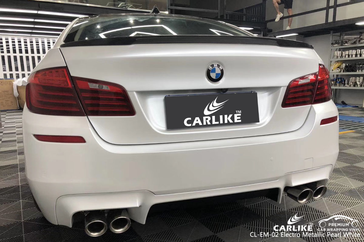 CARLILE CL-EM-02 electro metallic pearl white car wrap vinyl for BMW