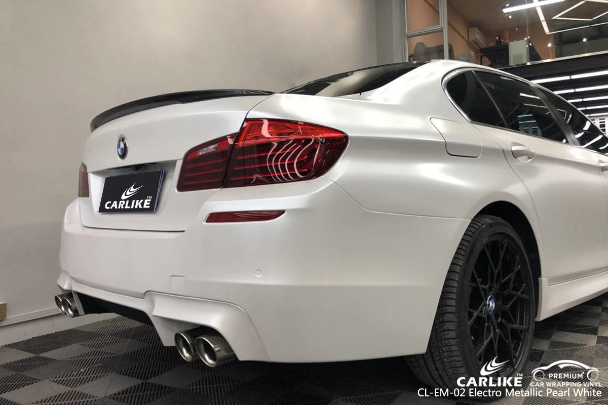 CARLILE CL-EM-02 electro metallic pearl white car wrap vinyl for BMW