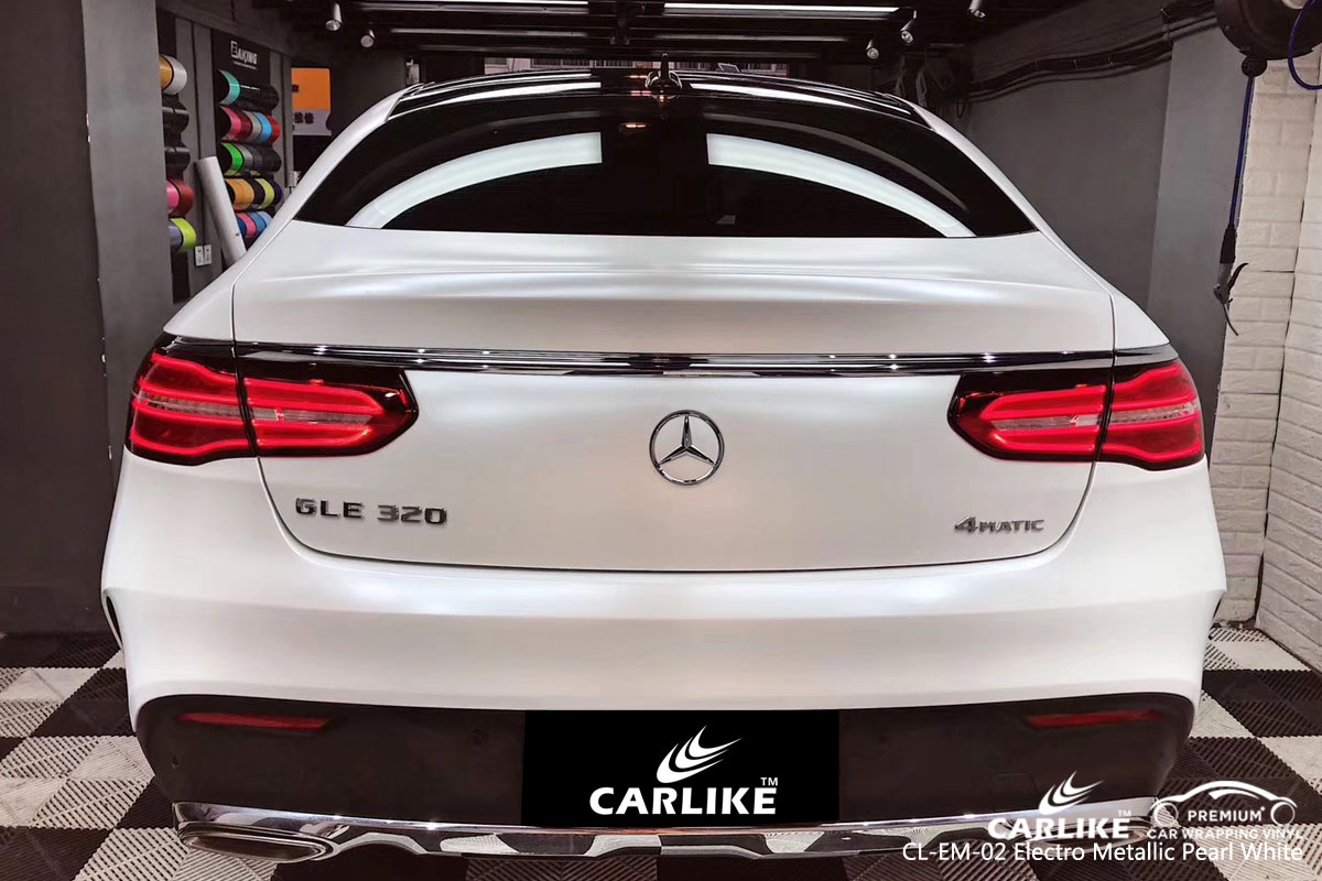 CARLIKE CL-EM-02 electro metallic pearl white car wrap vinyl for Mercedes-Benznz