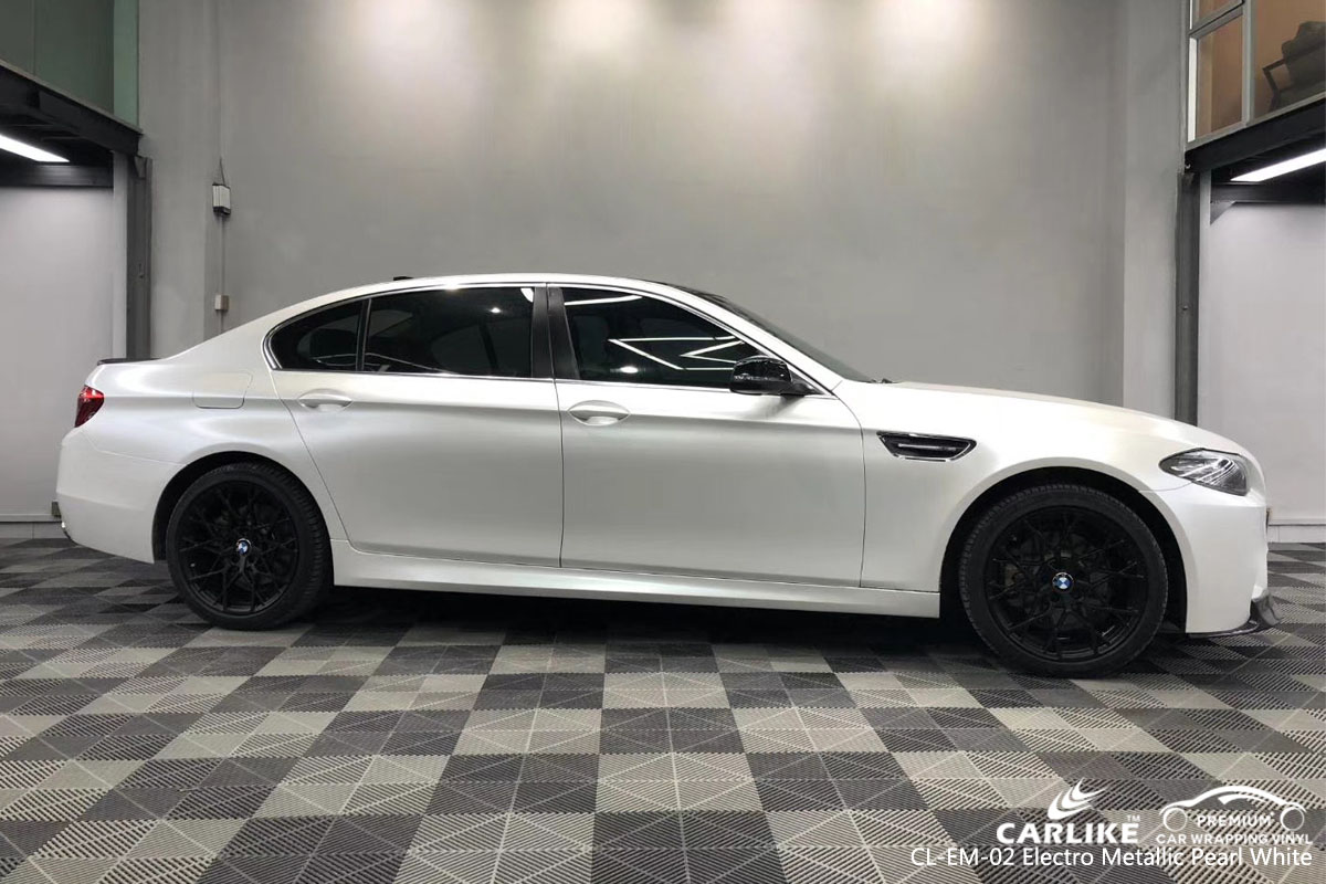 CARLILE CL-EM-02 electro metallic pearl white car wrap vinyl for BMW