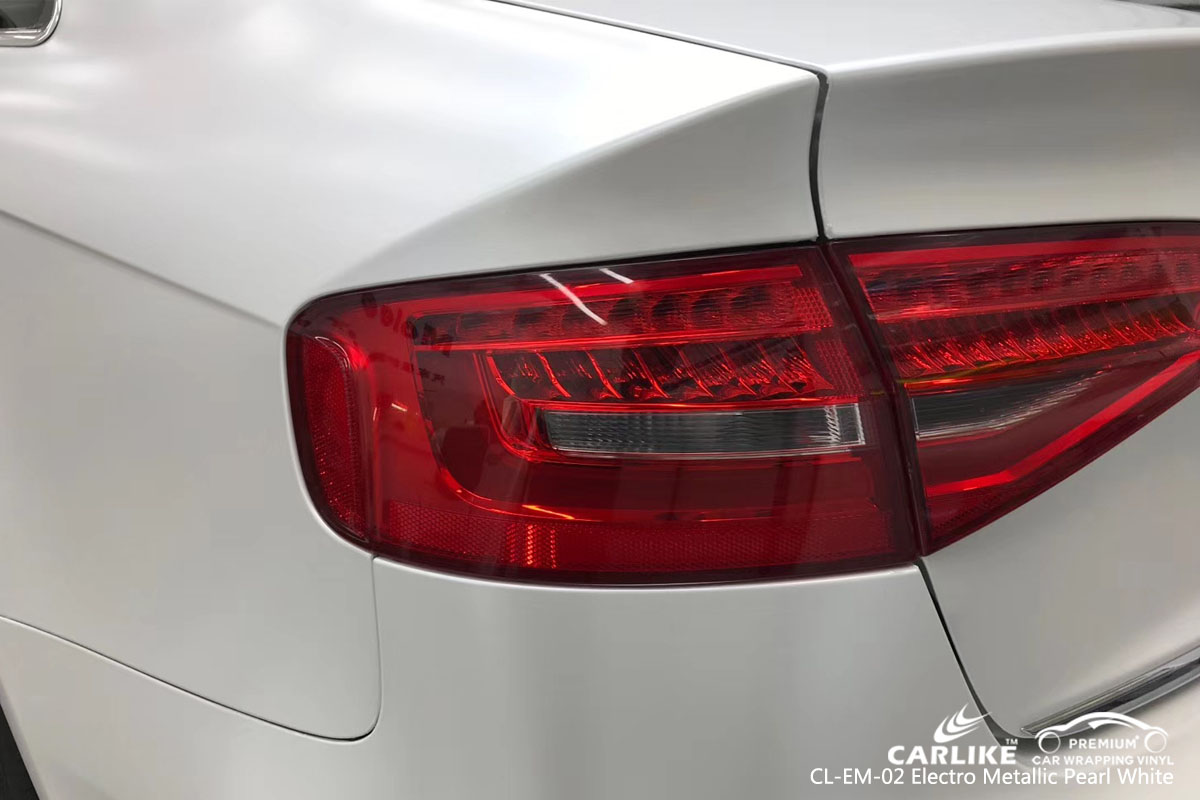 CARLIKE CL-EM-02 electro metallic pearl white car wrap vinyl for Audi