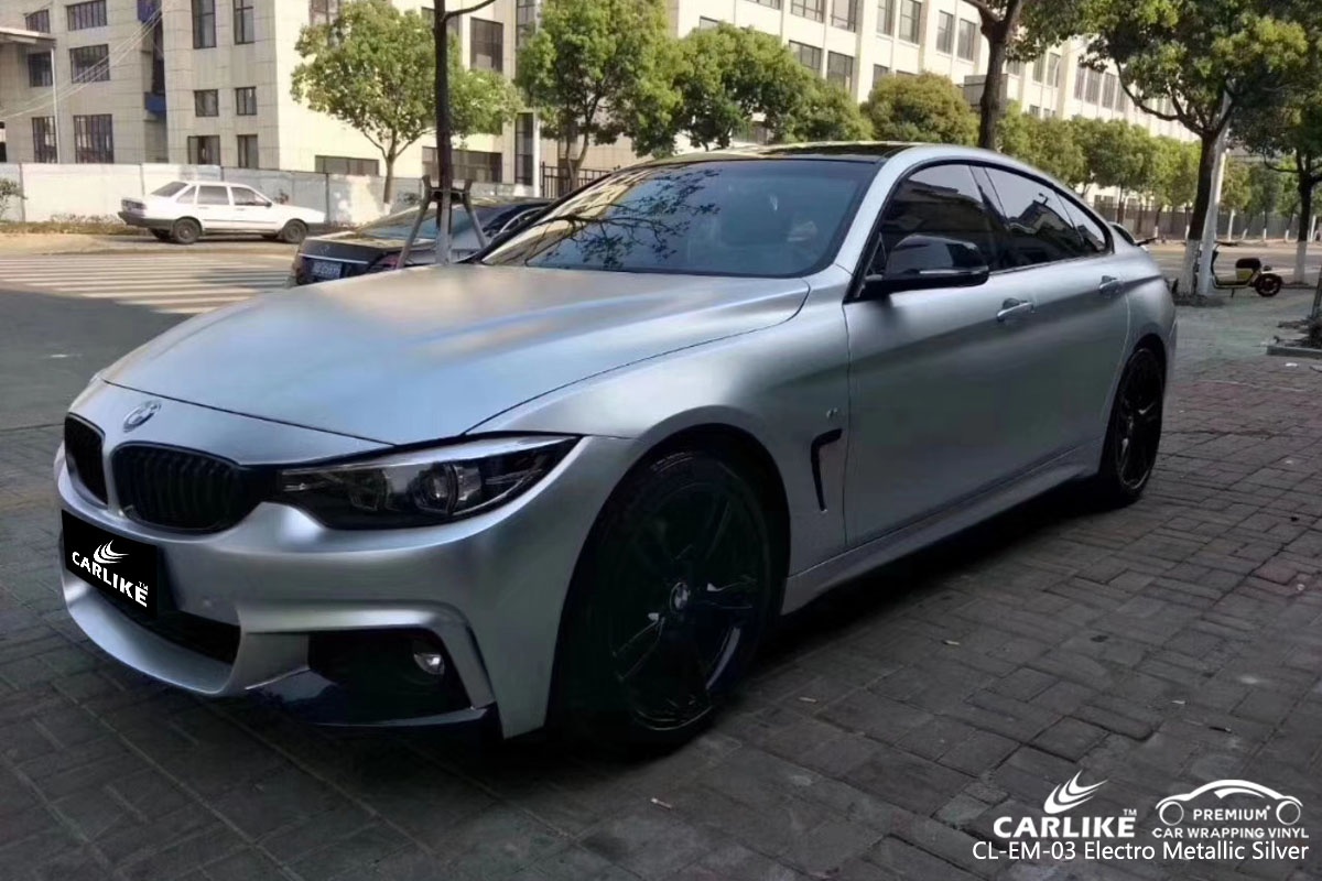 CARLIKE CL-EM-03 electro metallic silver car wrap vinyl for BMW