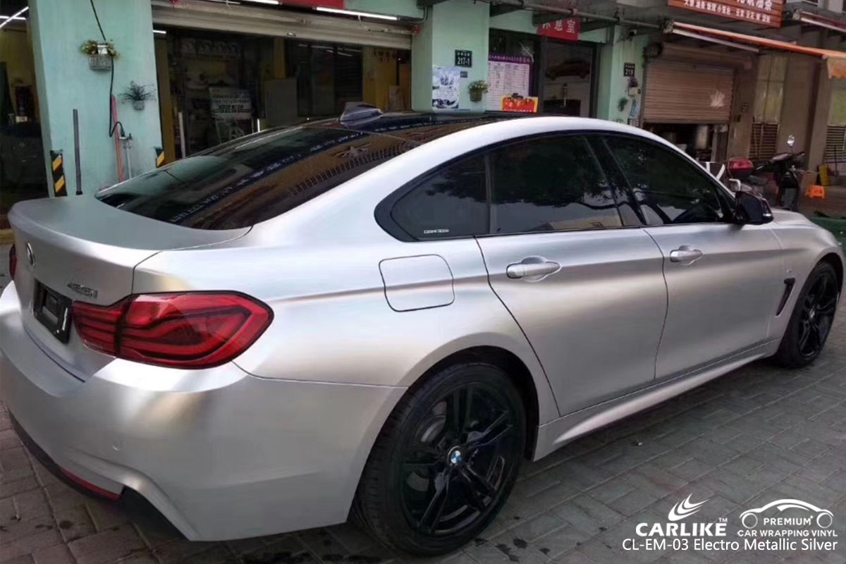 CARLIKE CL-EM-03 electro metallic silver car wrap vinyl for BMW