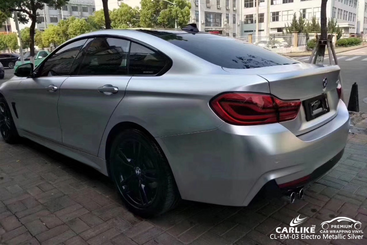 CARLIKE CL-EM-03 electro metallic silver car wrap vinyl for BMW
