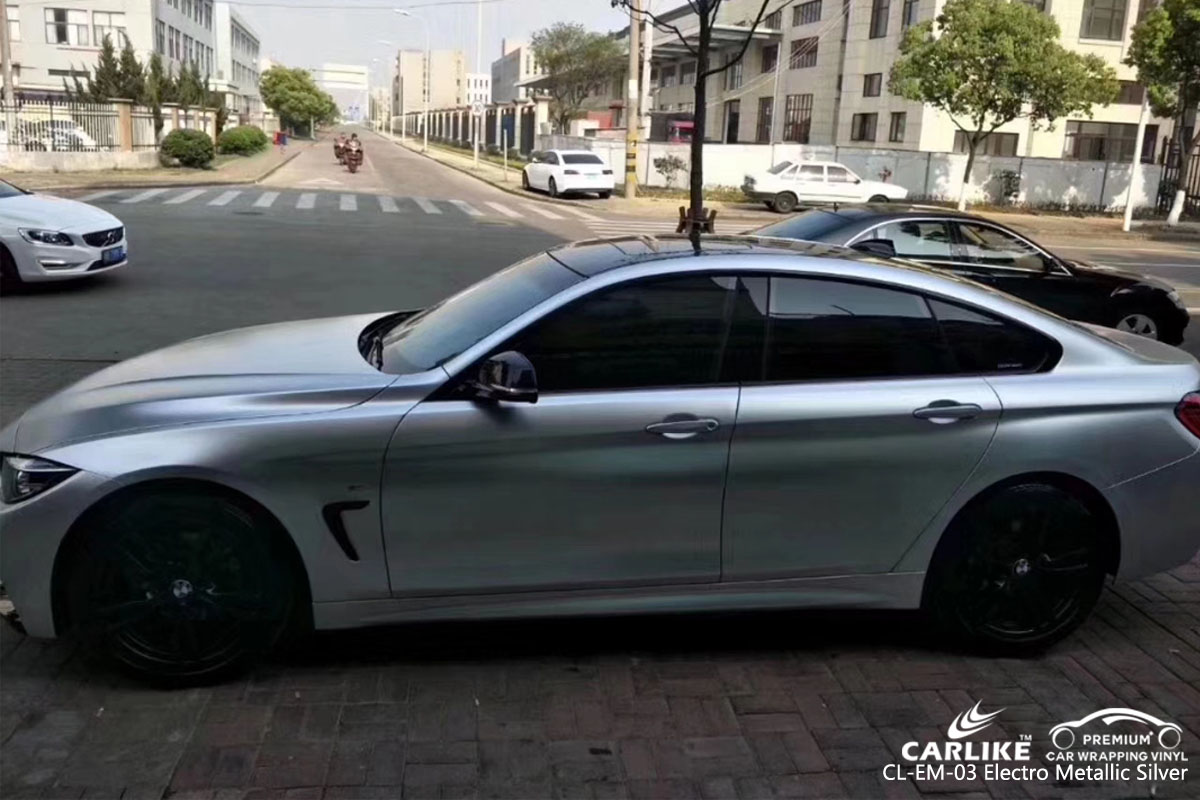 CARLIKE CL-EM-03 electro metallic silver car wrap vinyl for BMW