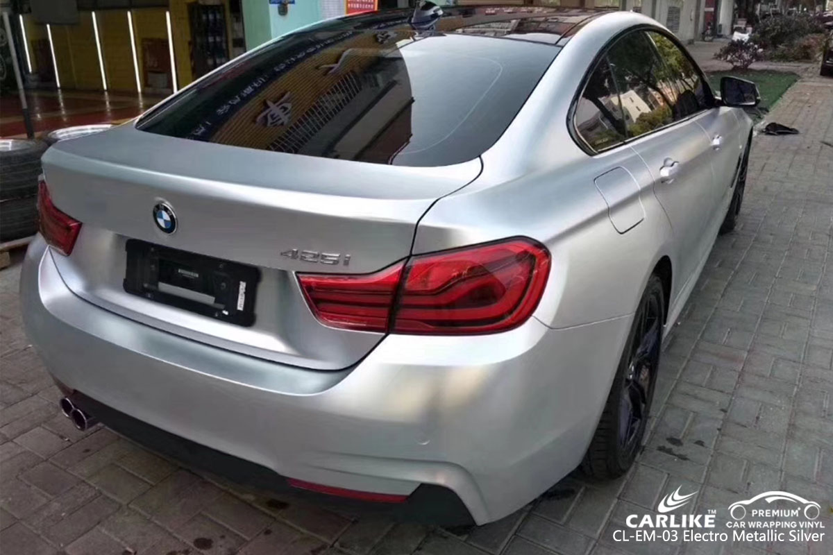 CARLIKE CL-EM-03 electro metallic silver car wrap vinyl for BMW