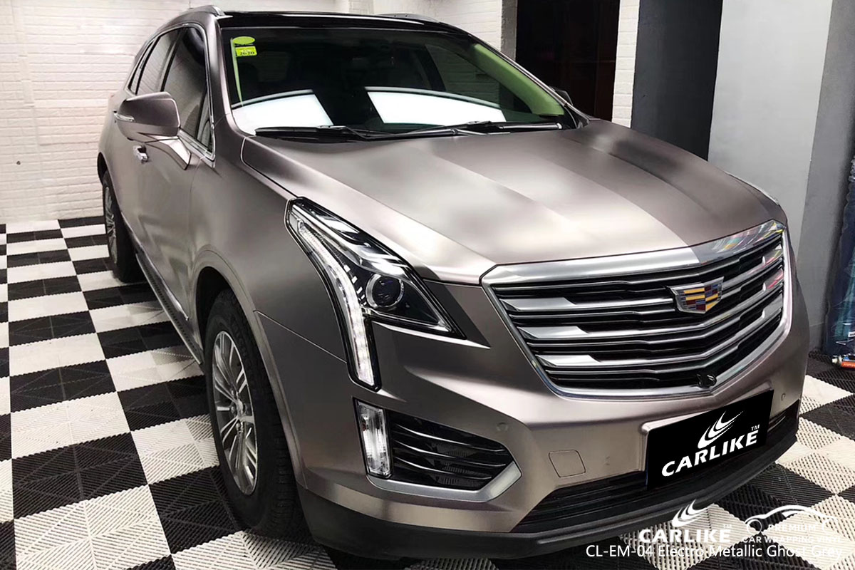 CARLIKE CL-EM-04 electro metallic ghost grey car wrap vinyl for Cadillac