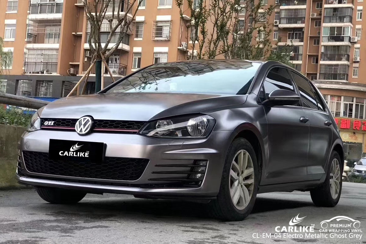 CARLIKE CL-EM-04 electro metallic ghost grey car wrap vinyl for Volkswagen