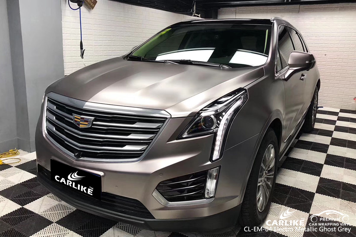 CARLIKE CL-EM-04 electro metallic ghost grey car wrap vinyl for Cadillac