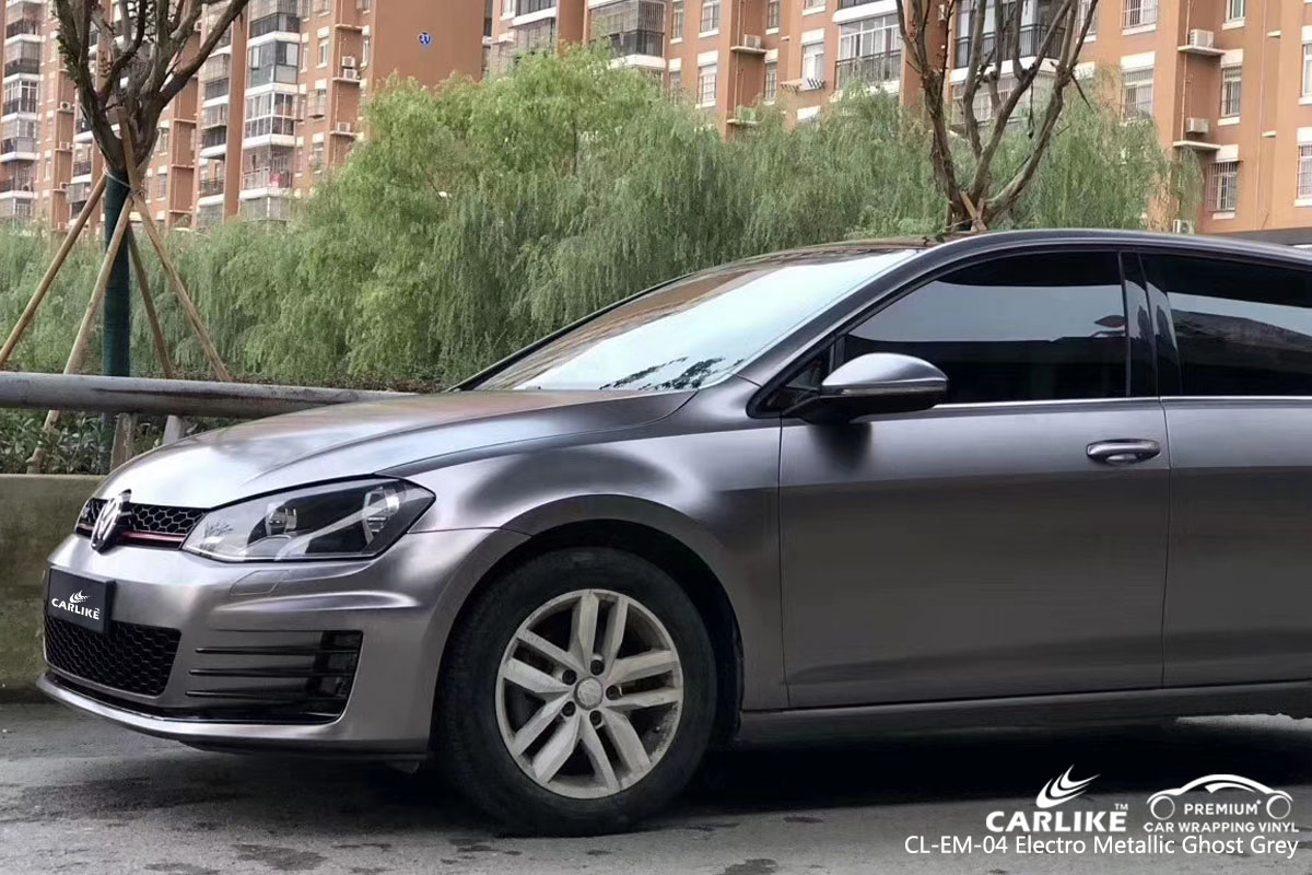 CARLIKE CL-EM-04 electro metallic ghost grey car wrap vinyl for Volkswagen