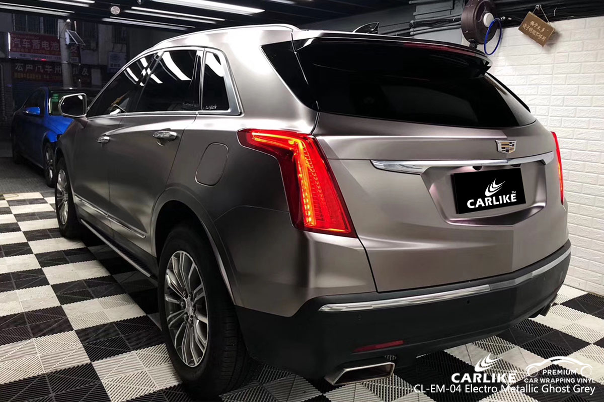 CARLIKE CL-EM-04 electro metallic ghost grey car wrap vinyl for Cadillac