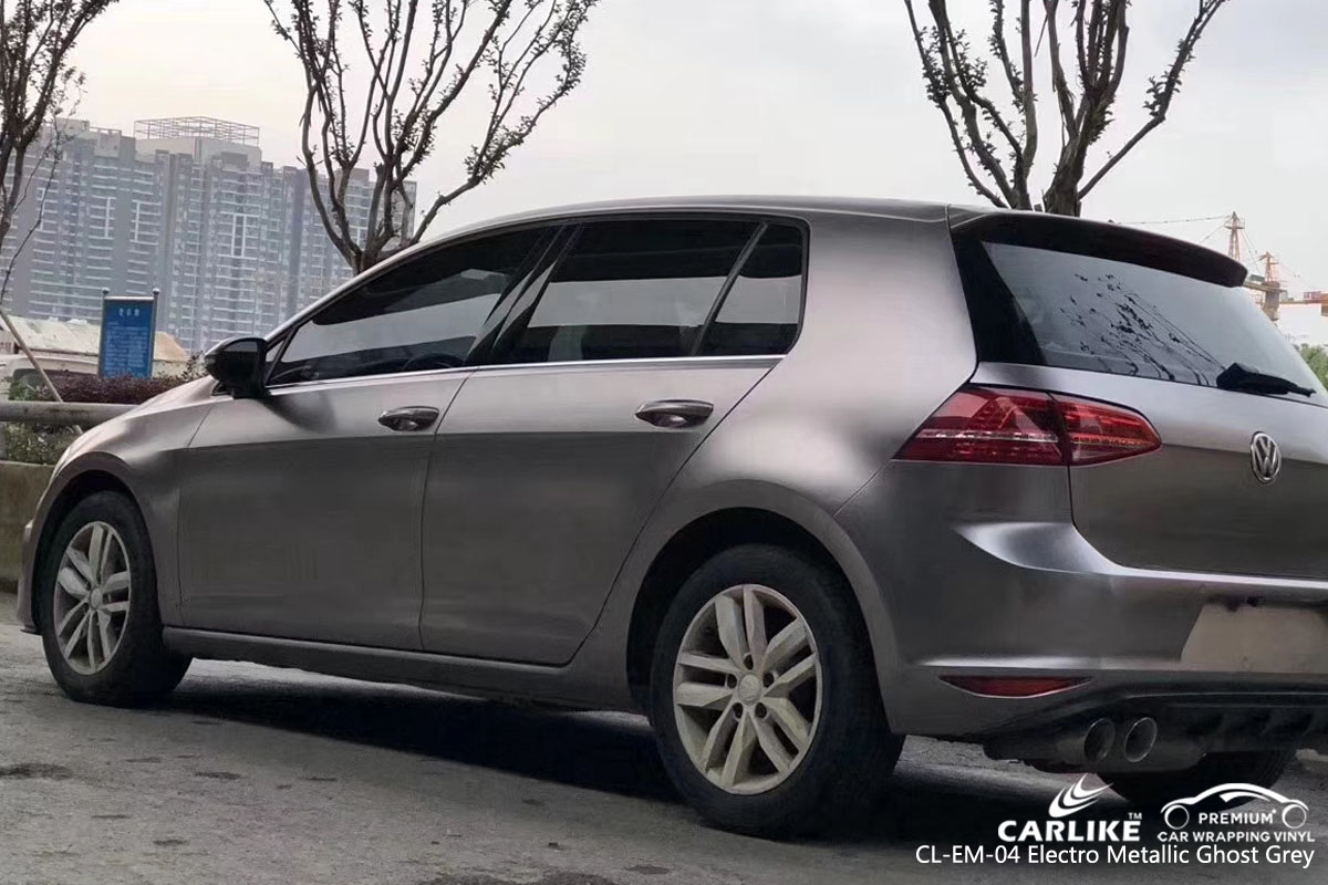 CARLIKE CL-EM-04 electro metallic ghost grey car wrap vinyl for Volkswagen