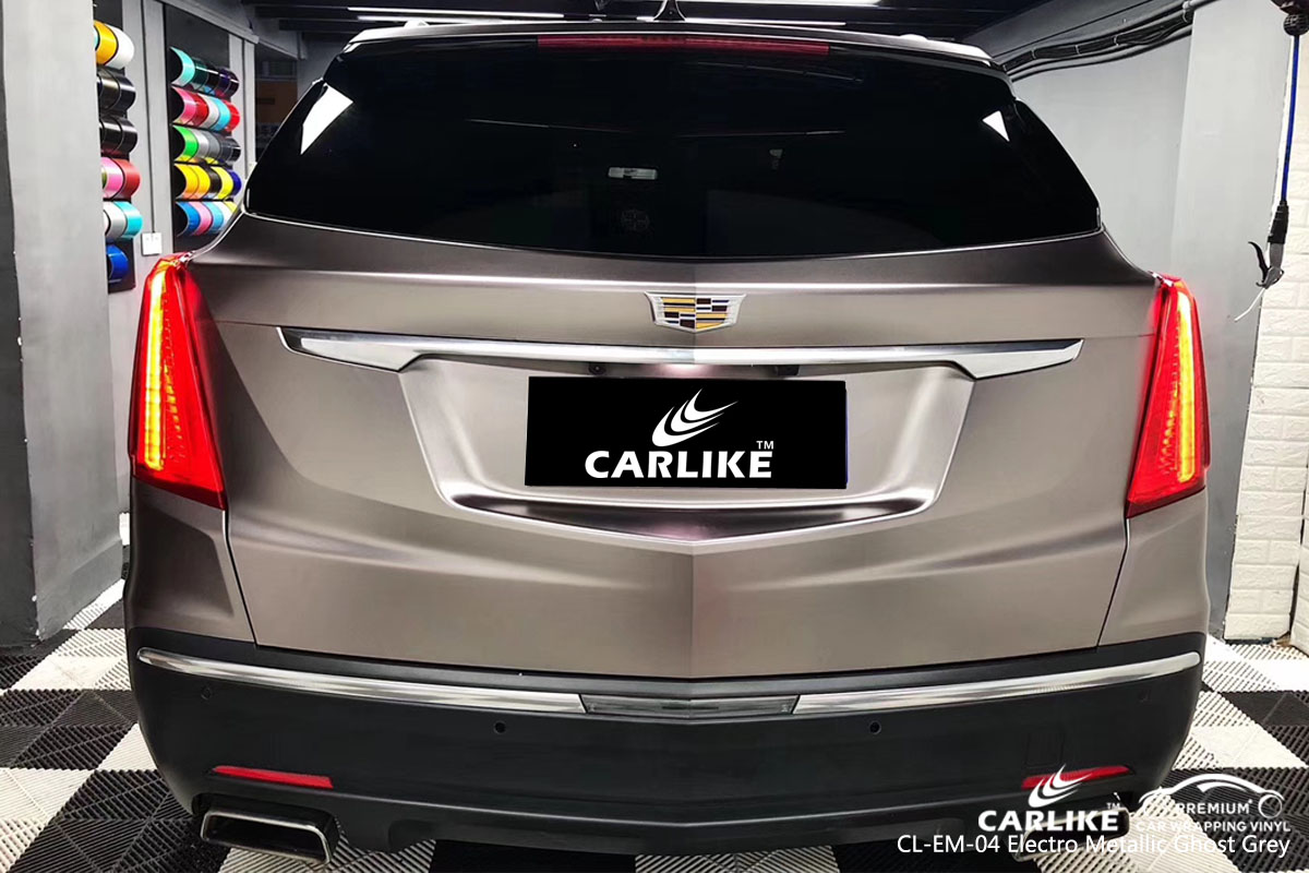 CARLIKE CL-EM-04 electro metallic ghost grey car wrap vinyl for Cadillac