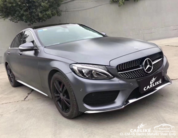 CL-EM-05 Mercedes-Benz için elektro metalik çelik yeşil araba sarma vinil