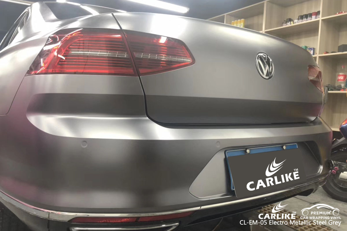 CARLIKE CL-EM-05 electro metallic steel green car wrap vinyl for Volkswagen
